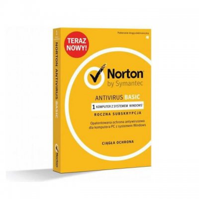 Norton Antivirus Basic 1 urządzenie / 1 rok Polska wersja językowa! / szybka wysyłka na e-mail / Faktura VAT / 32-64BIT / WYPRZEDAŻ